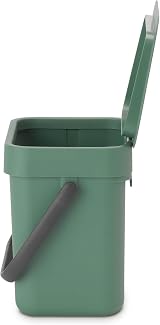 Brabantia Sort & Go Food Waste Bin 3L Fir Green Space Efficient Kitchen Compost view 2