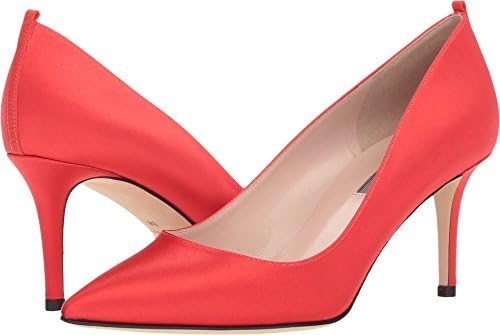 SJP by Sarah Jessica Parker Women's Fawn 70mm Red Satin 39 B EU B (M)