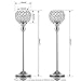 VINCIGANT Holiday Decoration Silver Crystal Candle Holders Set for Anniversary Wedding Halloween, Fit Best with Flameless LED Tea Light Candles