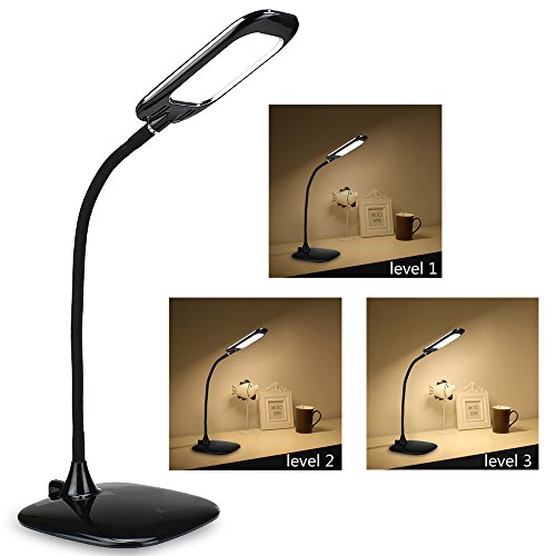 BESTEK Wireless & Rechargeable LED Desk Lamp Gooseneck Lamp USB Table