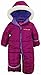 Pink Platinum Baby Girls Snowsuit - One Piece Infant Winter Suit Breathable Hooded Baby Snowsuit - Newborn Winter Clothes, Size 18/24M, Plum