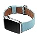 WFEAGL Compatible iWatch Band 38mm 40mm, Top Grain Leather Band for iWatch Series 4,Series 3,Series 2,Series 1,Sport, Edition (38mm 40mm,Tiffany Blue Band+Silver Adapter)