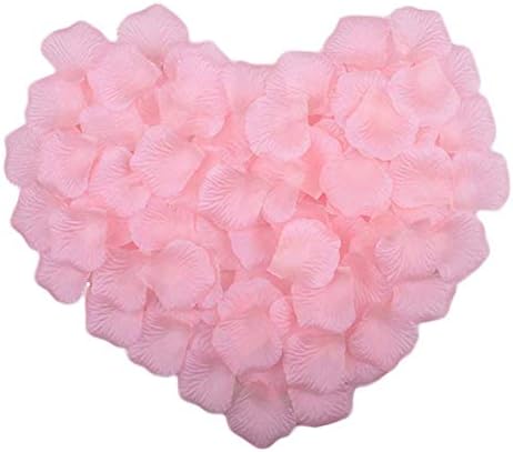 KFPTOU 500pcs Simulation Rose Petals Artificial Flowers Party Wedding Decoration (pink)