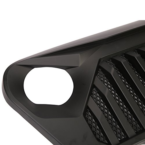 Купить One Piece Matte Black Front Grill Lantsun Gladiator Grille Mesh