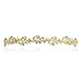 Flower Wreath Bridal Headband Tiara - Clear Crystals Gold Plating T675 by Venus Jewelry