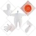 VOCOO Inflatable Costumes Adult Size Inflatable Body Suits, White, Size 14.0