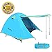 WEANAS Professional Backpacking Tent 2 3 4 Person 3 Season Weatherproof Double Layer Large Space Aluminum Rod for Outdoor Family Camping Hunting Hiking Adventure Travel (Extra Size Azure, 3-4 Person)