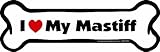 Imagine This Bone Car Magnet, I Love My Mastiff, 2-Inch by 7-Inch