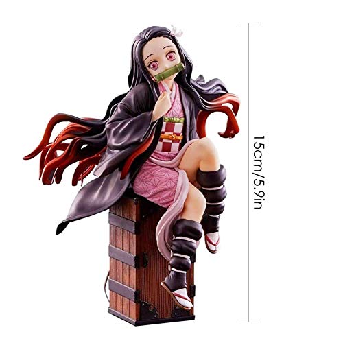 5 9inch Demon Slayer Kimetsu No Yaiba Action Figures Cute Kamado Nezuko Statues Figurine Car Dashboard Home Office Decoration Ornaments Anime Collectible Pvc Model Toy Gifts 15cm Pricepulse