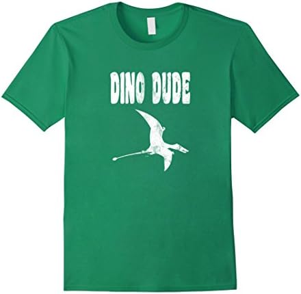 Mens Dino Dude Pterodactyl T Shirt  - Funny Dinosaur T Shirt 2XL Kelly Green