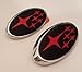 2008 - 2017 Subaru WRX or STI Carbon Fiber Emblem Decals (Red Stars)