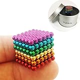 Yukkio Magnetic Holders Multi-Use Square Cube Magnets Toy Puzzle Magnet Block Magic Cube Education Toys Metal 3x3x3mm (216 Pack)