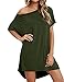 Haola Women Loose T Shirts Home Short Shirt Mini Dresses Tops S ArmyGreen
