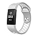 TSAAGAN Compatible Fitbit Charge 3 Bands, Replacement Accessory Breathable Sport Wristband Compatible for Fitbit Charge 3/ Charge 3 SE Fitness Tracker Large Small