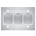 CIARRA CAS90831 36 inch Range Hood, 450 CFM Island Stove Vent Hood, Stainless Steel Hood with 3 Speed Exhaust Fan & Aluminum Mesh Filters, Ducted/Ductless Convertible, Touch Control
