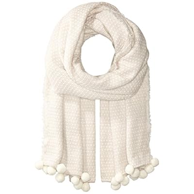 Collection XIIX Women's Solid Pom Border Wrap