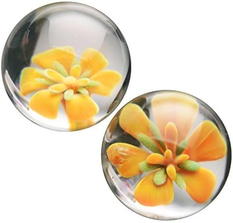 Vovii Vaginal Exerciser Ball Crystal Kegal Ball with Flower Decor,vaginal Tight Exercise Ball Smart Ball for Women (Yellow)