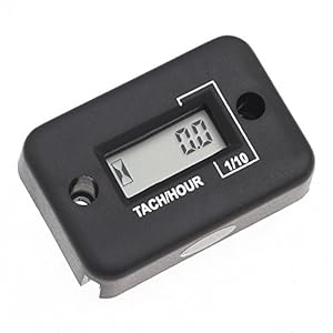 Beada Digitale Uur Meter Gauge LCD voor Benzine Motor Racing Motorfiets ATV Mower Sneeuwscooter 0.1/99999Hrs (Zwart)