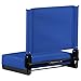 Flash Furniture Grandstand Portable Stadium Seat for Bleachers or Benches, Folding Padded Stadium Chair with Carrying Handle, 500 lb. Weight Capacity, Blue
