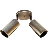 Vintage Brass Double Adjustable Angle Ceiling Spotlight - Modern Antique light LED Spot Light - Brass Ceiling light Flush Mou