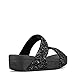 FitFlop Womens Glitterball Slide Sandals (Black,7B)