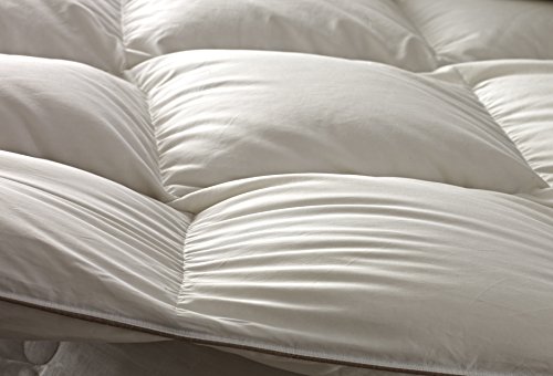 SNOWMAN White Goose Down Comforter Queen Size 100% Cotton Shell Down Proof-Solid White Hypo-allergenic