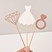 Donoter 48 Pcs Glitter Bride to be Cupcake Toppers Diamond Ring Wedding Dress Cupcake Picks for Wedding Engagement Bridal Shower Party Decorations