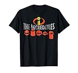 Disney Pixar Incredibles 2 Silhouette Faces Graphic T-Shirt