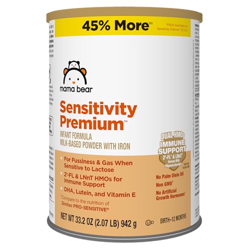 Amazon Brand - Mama Bear Sensitivity Premium Infant Formula Powder with Iron, D…
