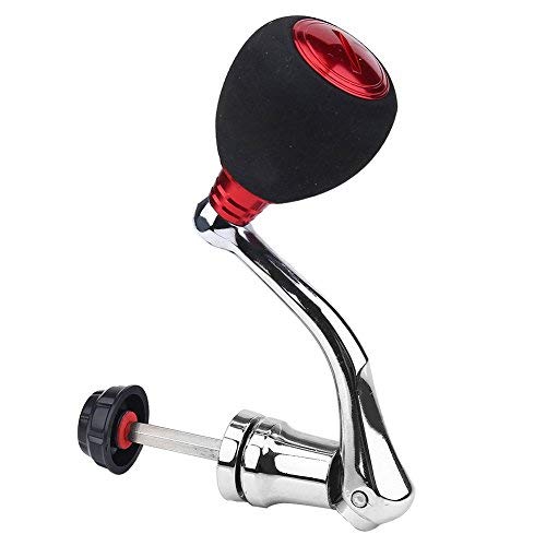 Reel Replacement Metal Power Handle Grip Part, Metal Rocker Arm Grip Fishing Reel Handle Grip (2000 & 3000 Red Medium)(Red 4000 & 5000 & 6000)