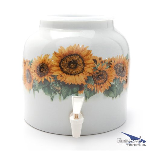 Bluewave Sunflower Blossom Design Beverage Dispenser Crock