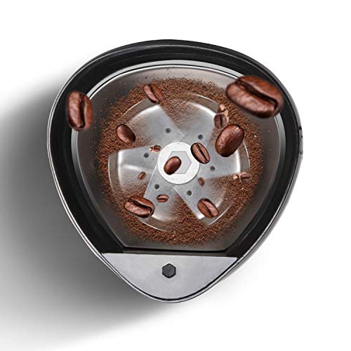 AIGOSTAR Coco- Electric Coffee Grinder with Stainless Steel Blades | Grinds Coffee Beans, Spices, Nuts and Grains | One-Touch, 60g, Black