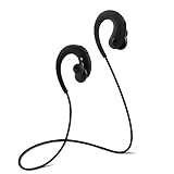 Bluetooth Headphones, Grandbeing® Bluetooth V4.1 Wireless Stereo Sweat-proof Sports / Gym / Runing Headphone Earbuds with Mic for iPhone 6s iPhone 6s Plus and Android Phones, Black