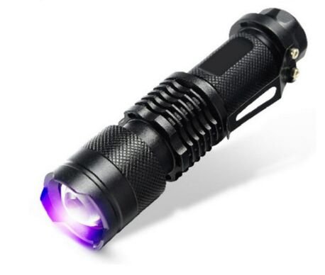 Pocketman SK68 One Mode 300LM Zoomable 396nm UV-Ultraviolet LED Blacklights Flashlight For Detecting Pet Dog Stains Checking Passport Money,Cosmetic And More