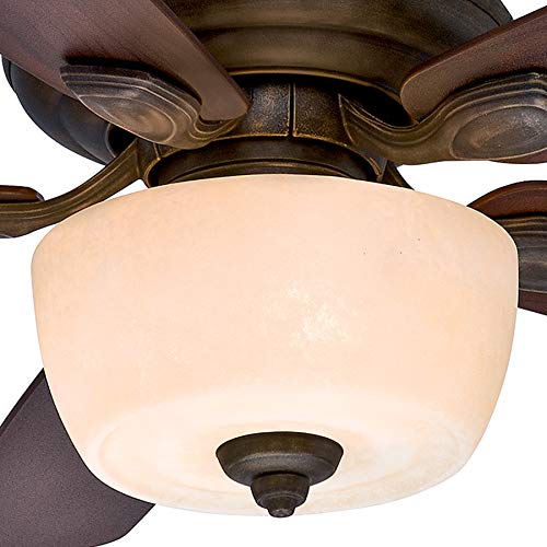 Casablanca Fan 52 inch Damp Rated Aged Bronze Finish Ceiling Fan with Champagne Scavo Glass Light Kit (Certified Refurbished) - Thumbnail 2