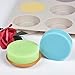 SJ 9-Cavity Large Round Disc Silicone Mold for Disc Cake, Pie, Custard, Tart and Resin Coaster Mold - Cylinder Circle Silicone Soap Mold (Gray, Pack of 1)…