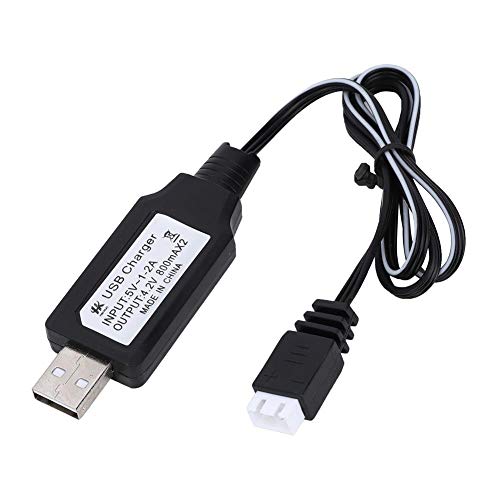Tbest RC Excavator USB Charger, Metal Remote Control Excavator USB Charger Charging Cable for Huina 1583 RC Vehicles Truck(1583-003)