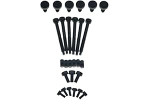 KAISH Whole Set Stainless Steel Tremolo Fine Tuner Screws String Insert Block Saddle Mounting Screws Locking Nut & String Lock Screws for FR Black