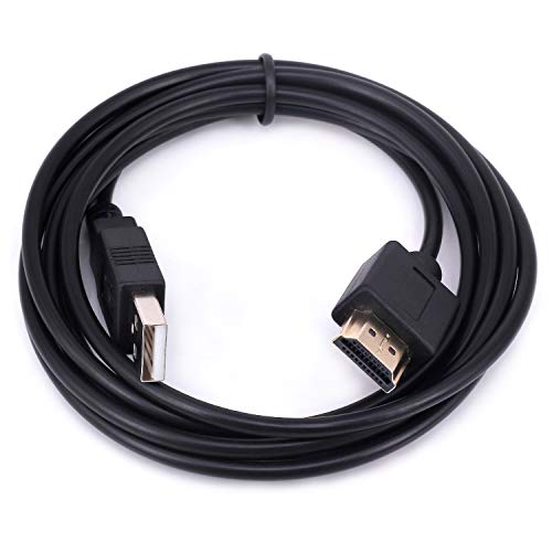 USB to HDMI Cable, Yeworth 1.8m USB 2.0 Male to HDMI Male Golden Plated Charger Cable Splitter Adapter - Thumbnail 2