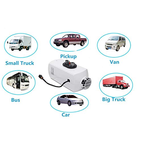 Yunhigh 5KW LCD Monitor Air Diesel Fuel Heater 24V 5000W Parking Heater LCD Switch Remote Controller for Trucks Boats Caravan Motorhome Bus Car (White)