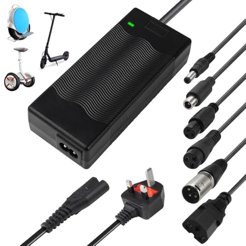 Electric Scooter Charger Mobility Scooter Charger 42V 2A AC Power Adapter Battery Charger for Electric Self-Balancing hoverboard Scooter Chargers Adapter with 6 Connections