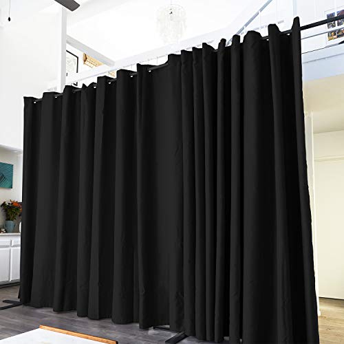 RoomDividersNow End2End Room Divider Kit - XX-Large A, 8ft Tall x 18ft - 24ft Wide, Midnight Black - Thumbnail 4