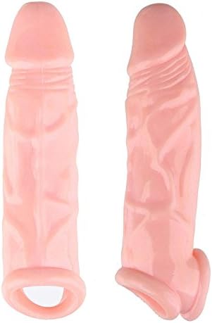 LILBEBEL Extender Sheath Scrom Testicles Ring Prolong Ejaculation Length Girth Enhancer Longer Enlargement Sleeve Reusable