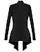 DRSKIN Women's Open - Front Long Sleeve Knit Cardigan (Cardigan Black, 2XL)
