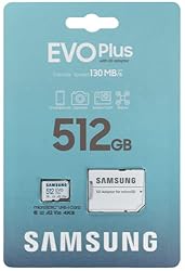 Samsung 512GB Evo+ Class 10 MicroSD Memory Card for