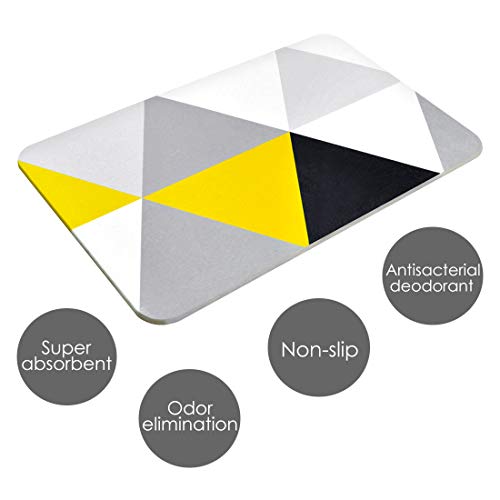 image for Linkidea Diatomaceous Earth Hard Bath Mat, Diatomite Absorbent Bathroo