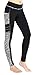 Sugar Pocket Women's Workout Leggings Running Tights Yoga Pants L (Black/Grey)