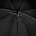 DAVEK ELITE UMBRELLA (Classic Black) - Quality Cane Umbrella with Automatic Open, Strong & Windproof