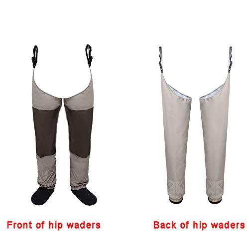Fliegenfischen Wathose Herren Wasserdicht Bein Hose Stockingfoot Hüfte Wader Oberschenkel Angelhose Wathosen… – Bild 6