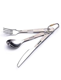 MIU COLOR Titanium Utility Cutlery Set, Ultralight